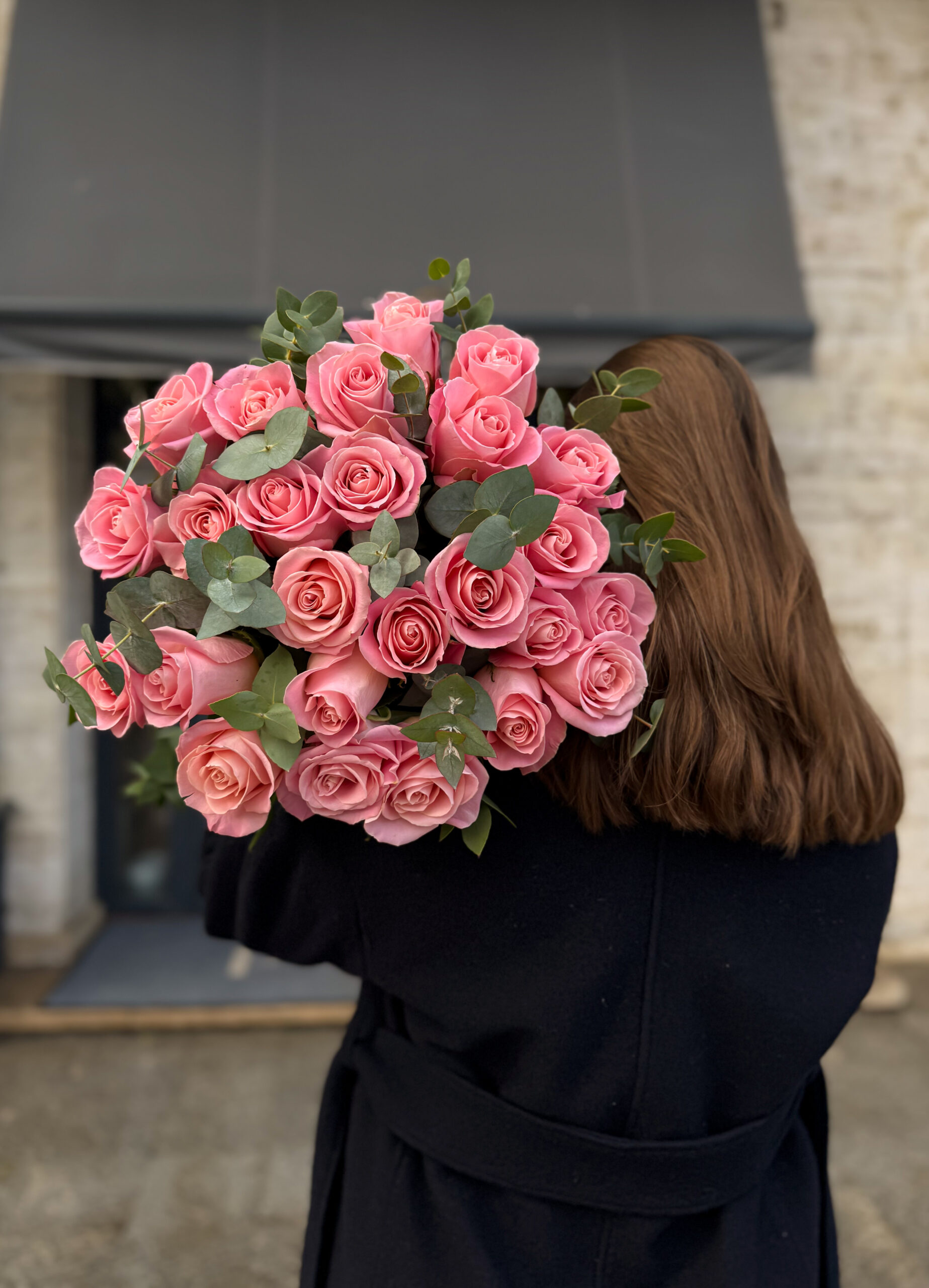 Buchet 25 trandafiri roz