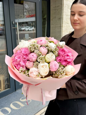 Buchet Bujori Pastel