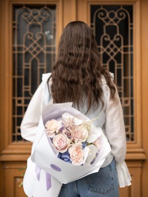 buchet alb floraria Pastel Galati